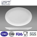 Durable porcelain oval dessert cheese plate